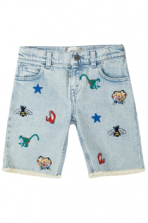 Embroidered denim shorts, zdjęcie 1 Embroidered denim shorts od Gucci Kids